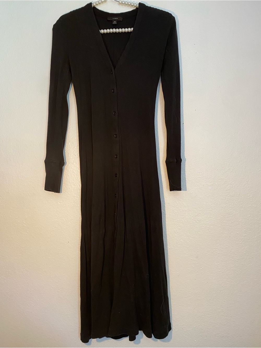 J. Crew women’s size XS black button up maxi dress